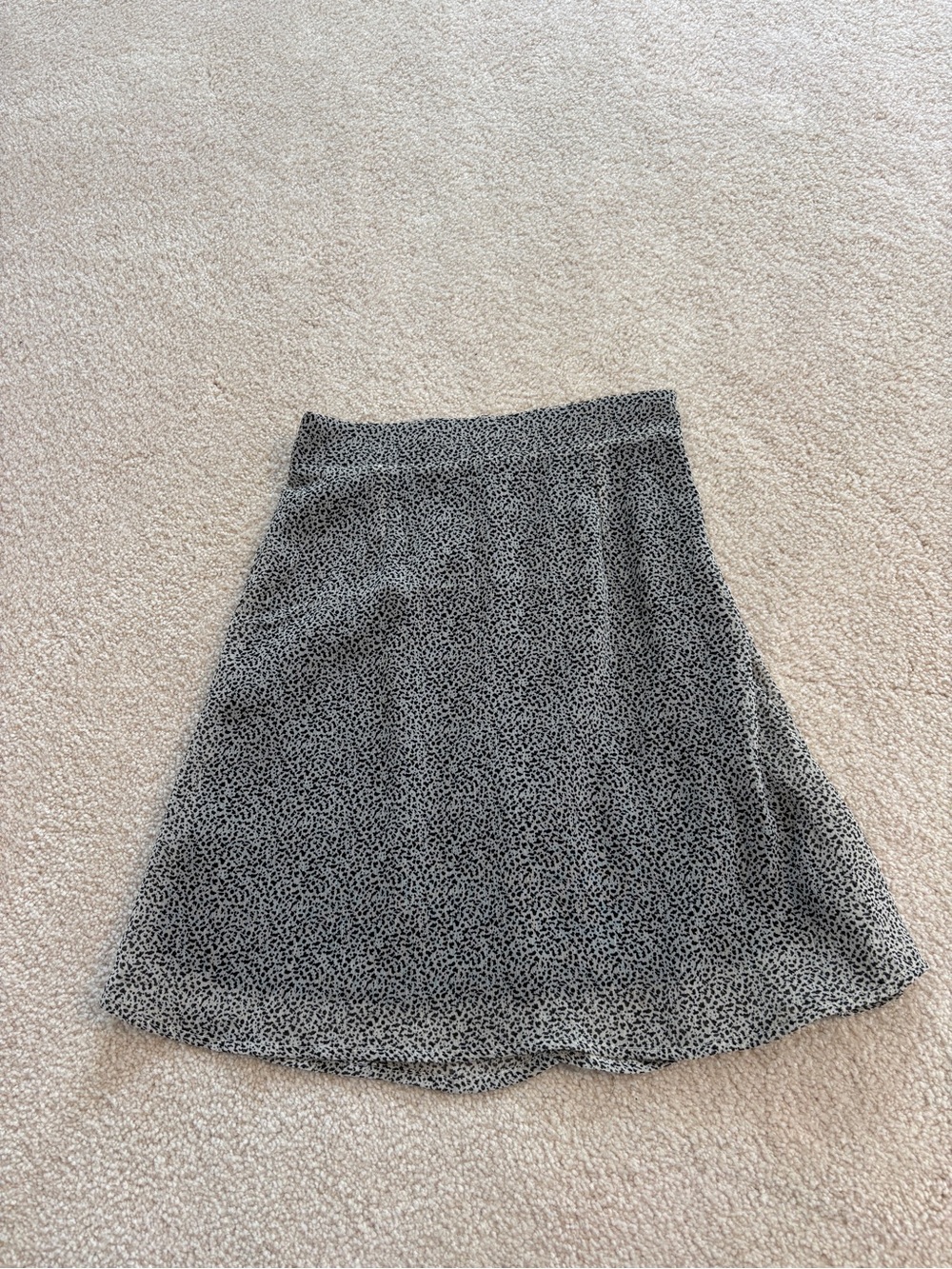 Sienna Sky Black and White Micro-Print A-Line Skirt
